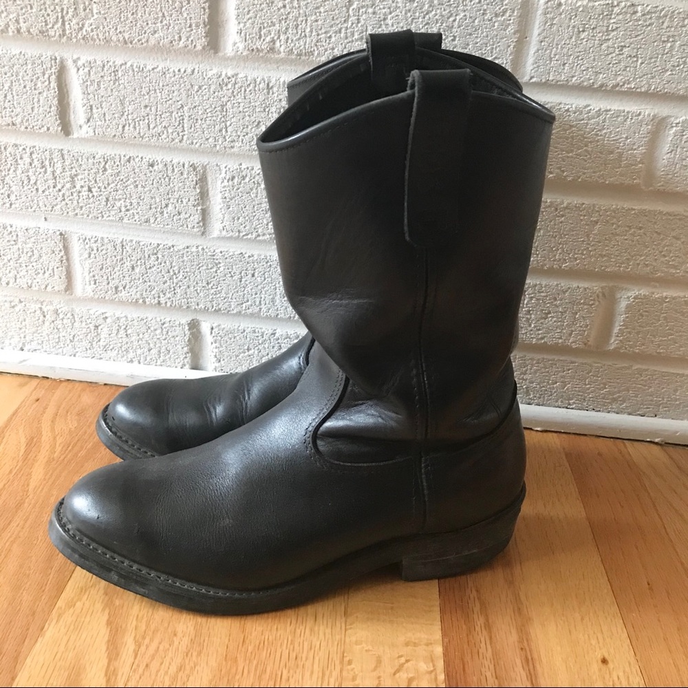 Red Wing Western Leather Cowboy Boots 10 D Black